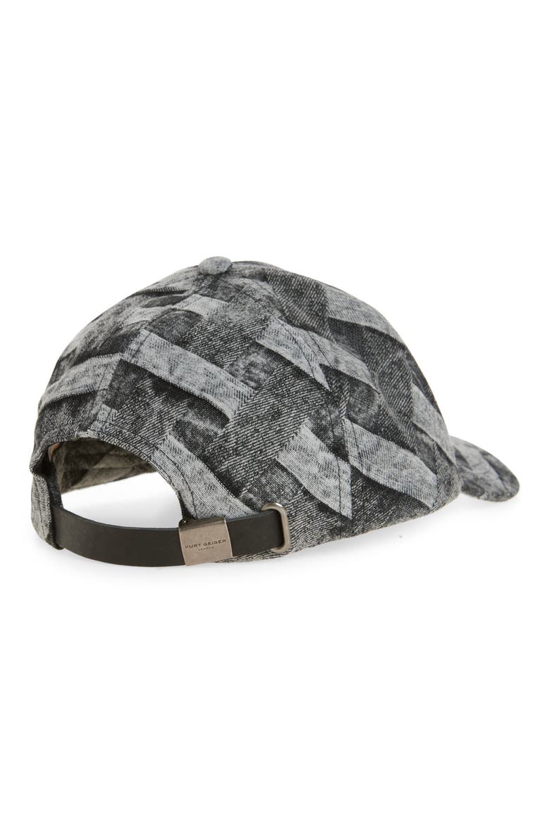 Woven Denim Adjustable Baseball Cap, Alternate, color, WASHED BLACK