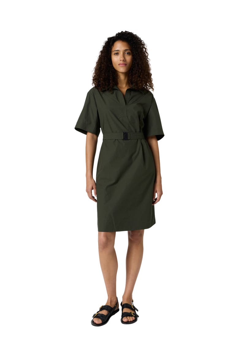 Rizlene Short Sleeve Belted Waist Dress, Alternate, color, Khaki Green