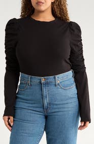 Renee C Long Puff Sleeve Top