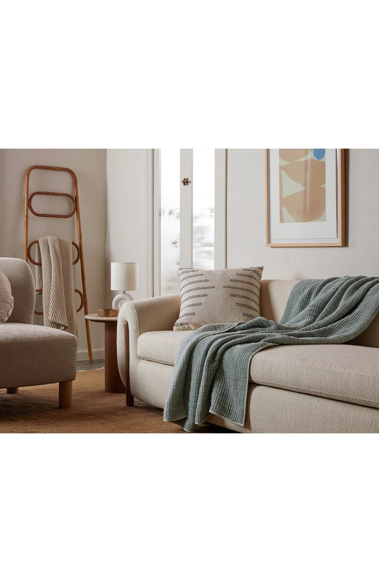 Parachute Organic Cotton Gauze Throw Blanket, Alternate, color, Agave And Spa