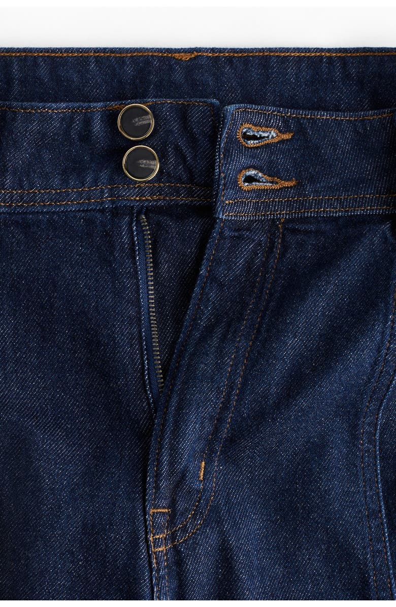 H&M Wide High Jeans, Alternate, color, Dark Denim Blue