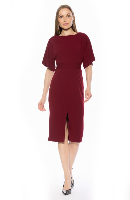 Alexia Admor Mila V-back Dress In Burgundy
