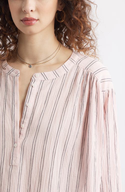 TREASURE & BOND TREASURE & BOND STRIPE COTTON POPOVER SHIRT 