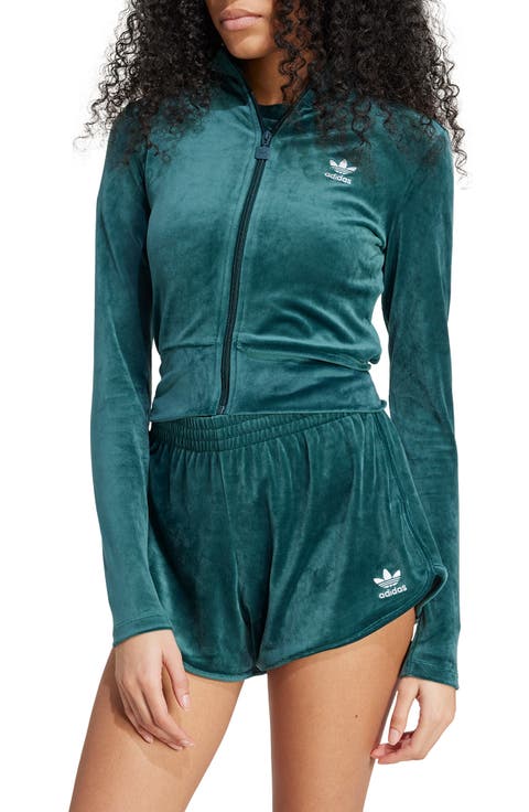 Essential Velour Fitted Track Jacket