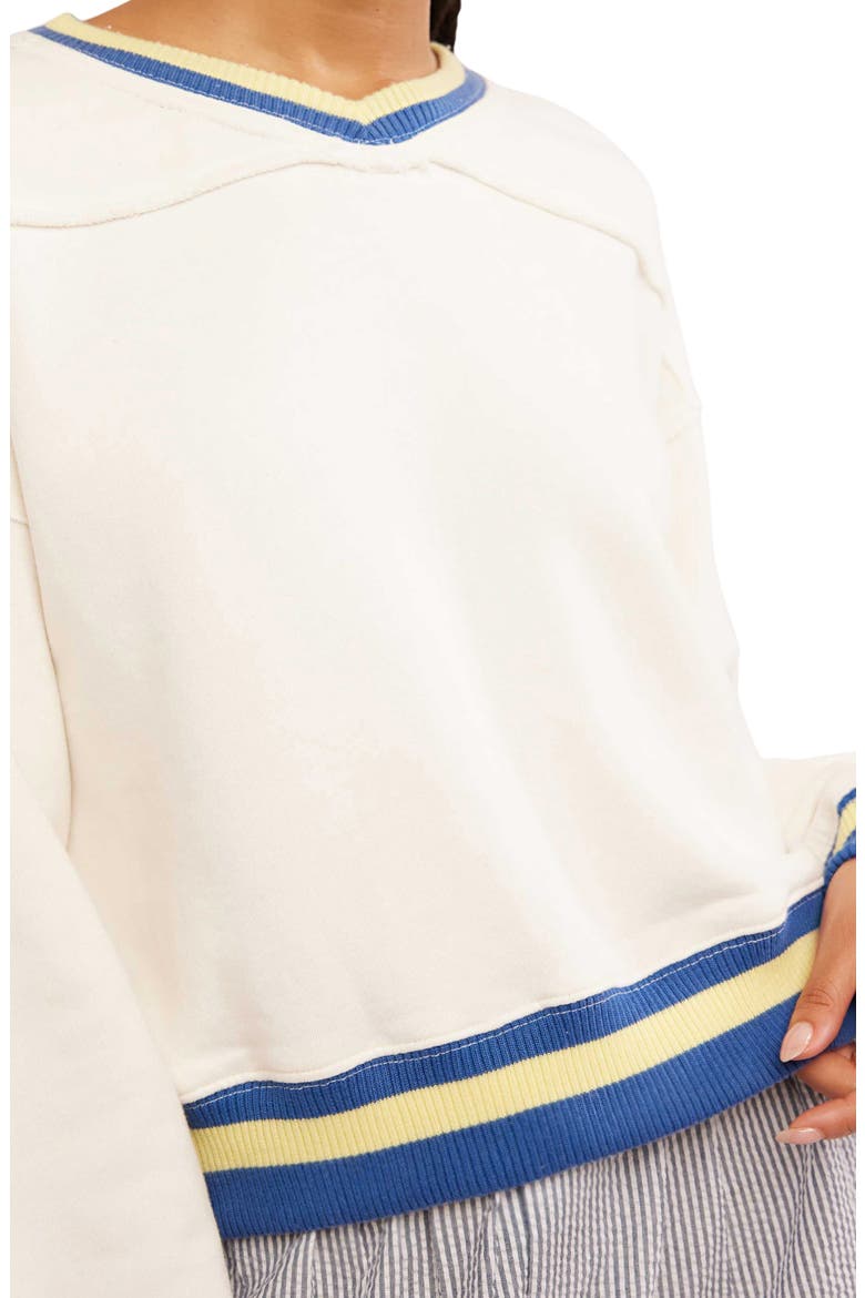 Rio Crop Sweatshirt, Alternate, color, IVORY COMBO