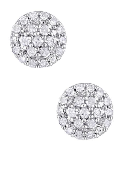 Sterling Silver Diamond Earrings - 0.25 ctw