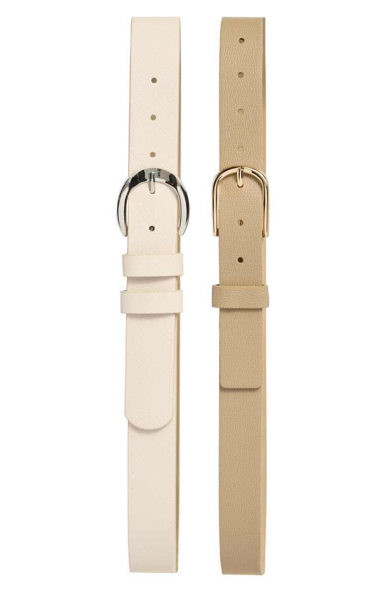 Steve Madden Pebble Assorted 2-Pack Belts, Main, color, 