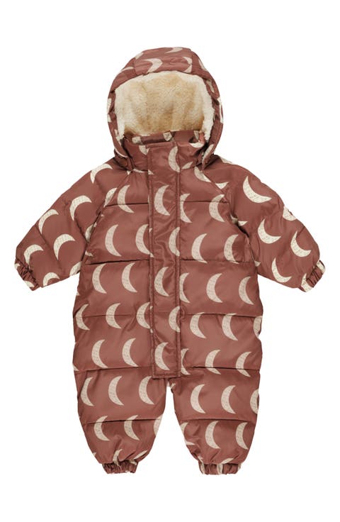 Print Hooded Puffer Snowsuit (Baby)