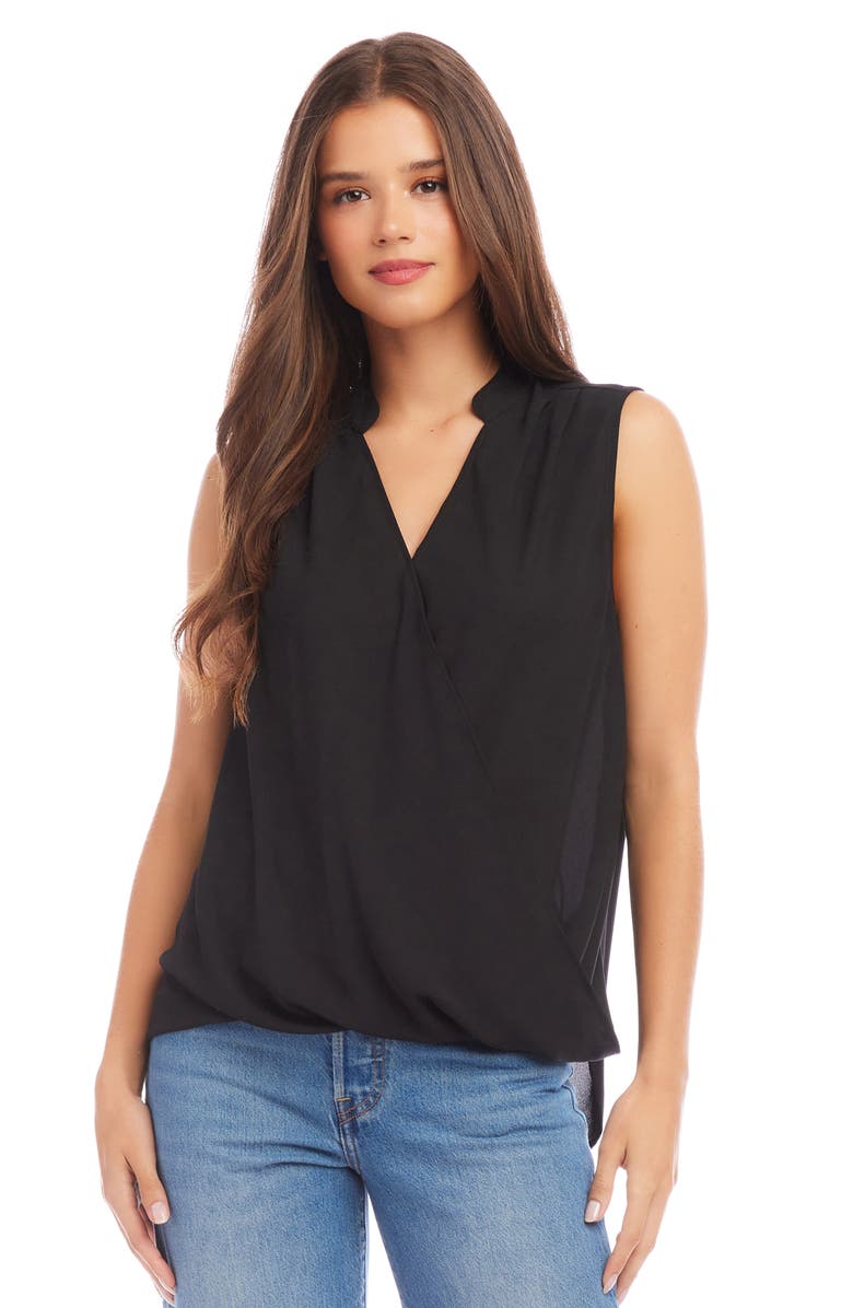 Karen Kane Drape Front Sleeveless Top, Alternate, color, 