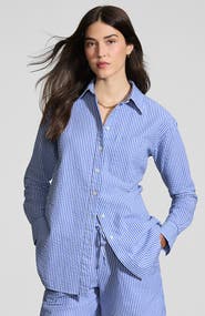 Lands' End Oversized Seersucker Shirt
