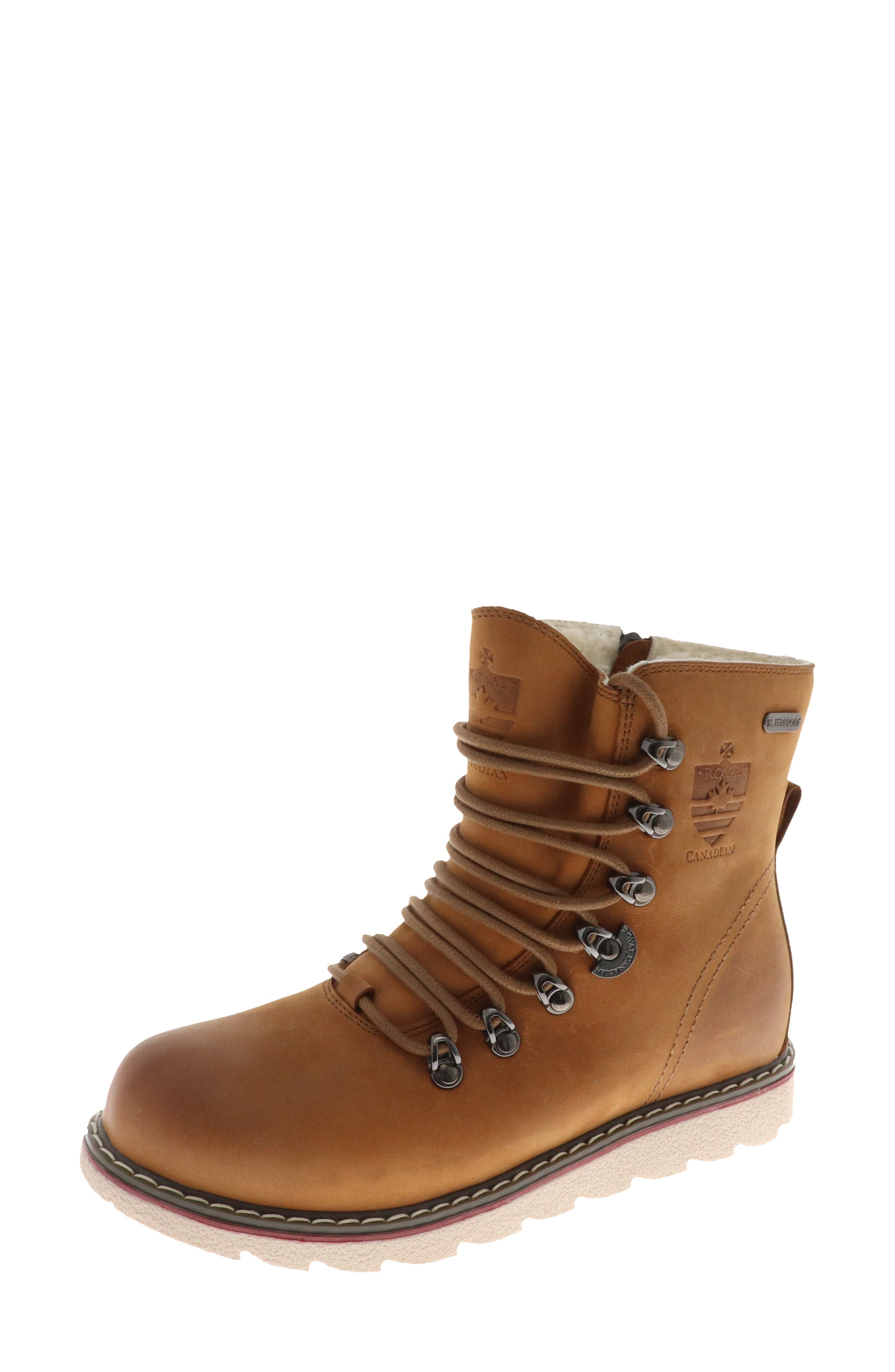 Caledon Waterproof Lace-Up Boot, Alternate, color, COTTAGE BROWN LEATHER