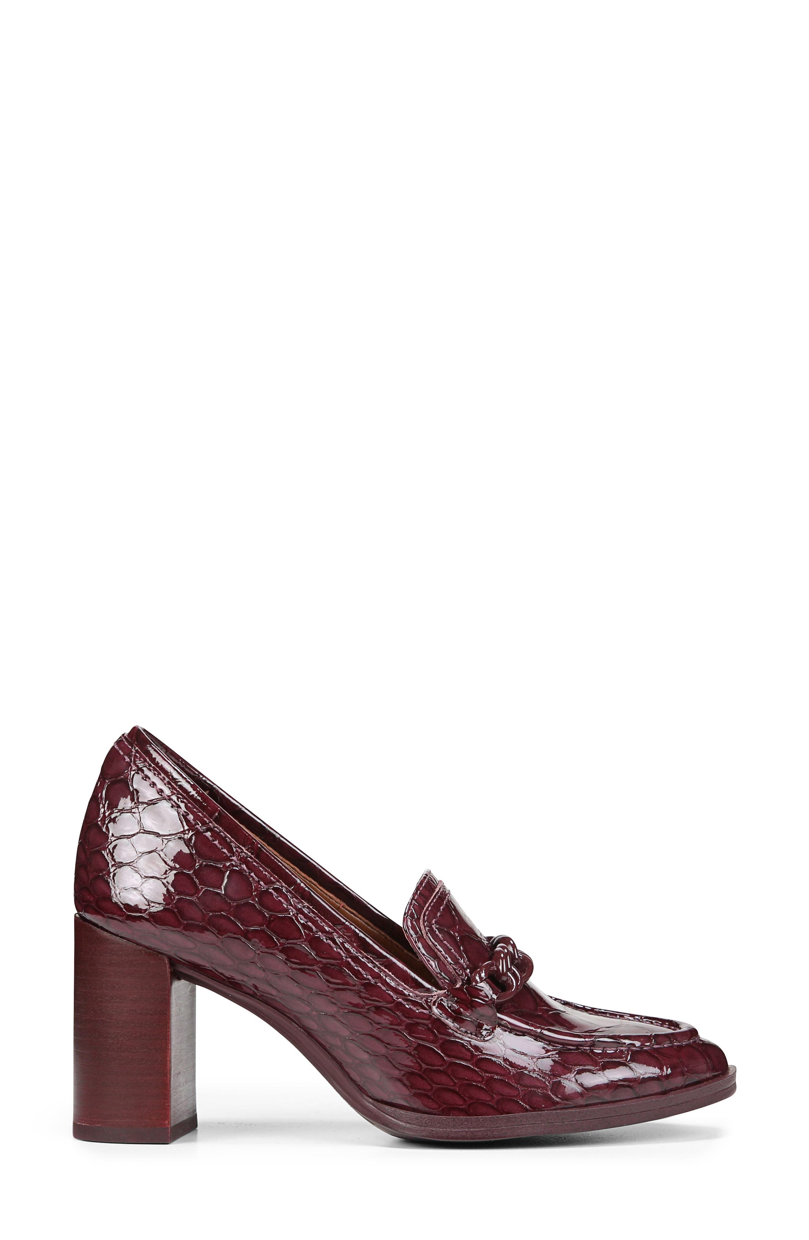 Bliss Loafer Pump, Alternate, color, CAB SAUV CROC LEATHER