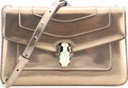 Pre-Owned Bvlgari Serpenti Forever Shoulder Bag Metallic Leather Small