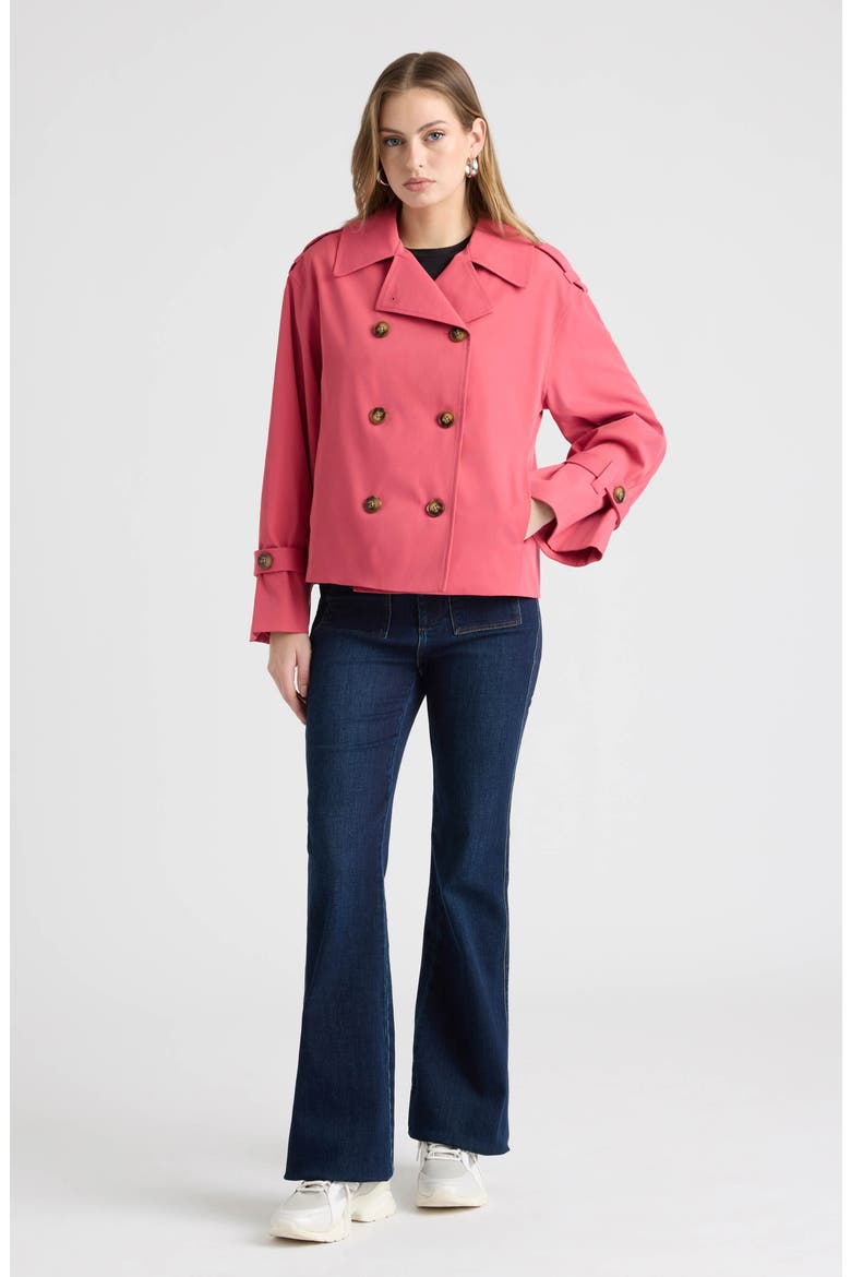 Double Breasted Jacket, Alternate, color, PITAYA RED