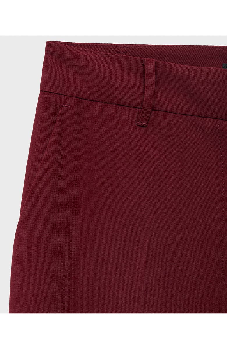 MANGO Carlos Wide Leg Pants, Alternate, color, Maroon