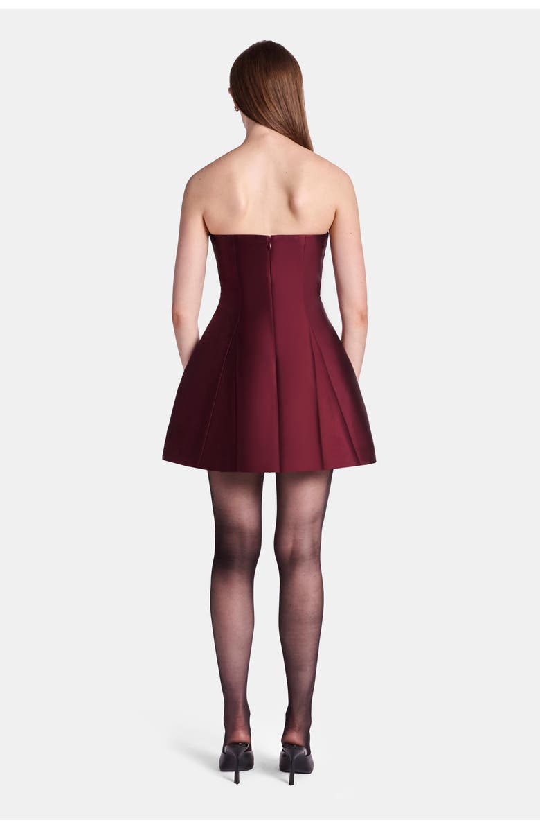 KATE BARTON Two Tone Sculpted Mini Dress, Alternate, color, Burgundy