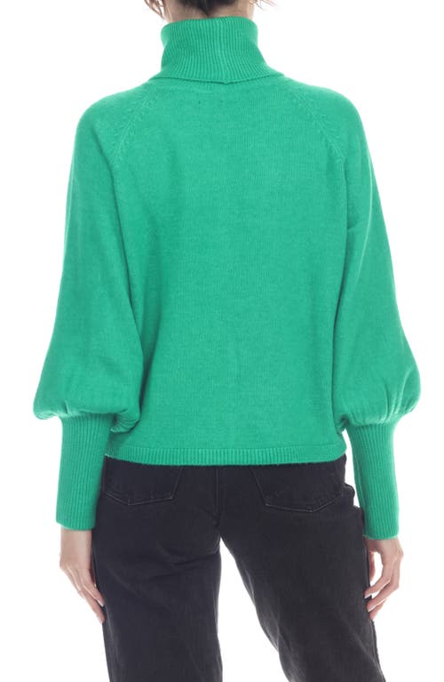 Rain And Rose Turtleneck Sweater In Green