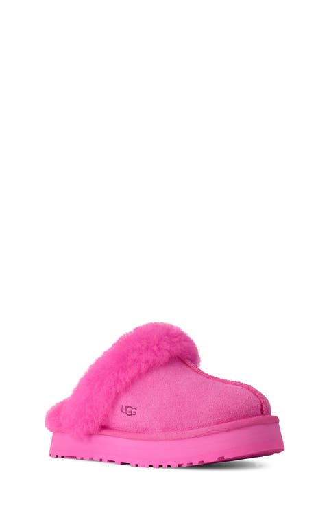 Kids' Disquette Genuine Shearling Trim Slipper