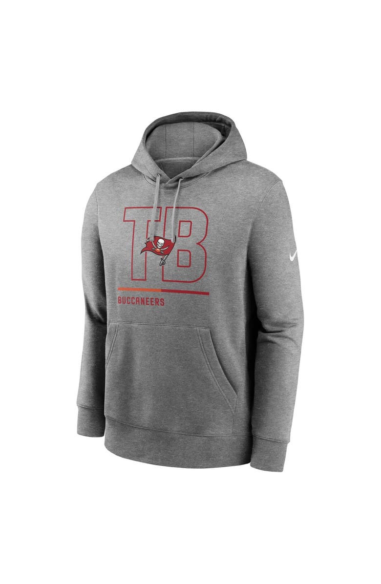 Nike Men's Nike Heathered Gray Tampa Bay Buccaneers City Code Club Fleece Pullover Hoodie, Alternate, color, Heather Gray