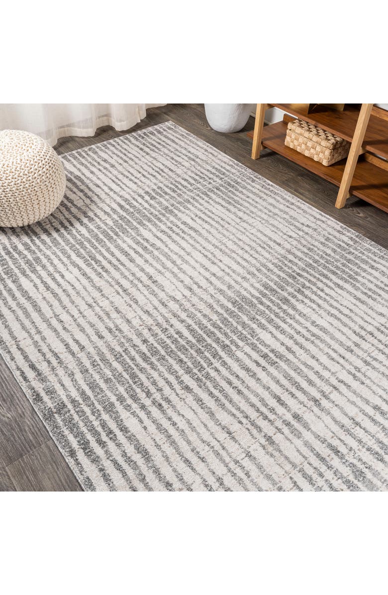 JONATHAN Y Skoura Modern Bold Stripe Area Rug, Alternate, color, Beige/Dark Gray