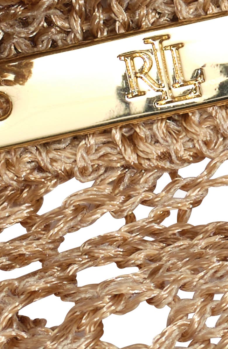 Polo Ralph Lauren Metallic Mix Stitch Wrap, Alternate, color, Birch Tan