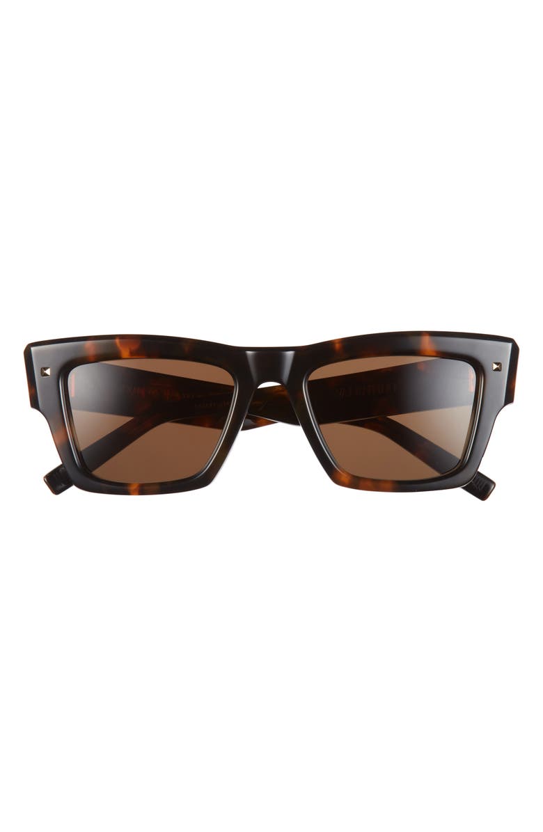 Valentino 50mm Square Sunglasses, Main, color, Tortoise Tortoise Brown