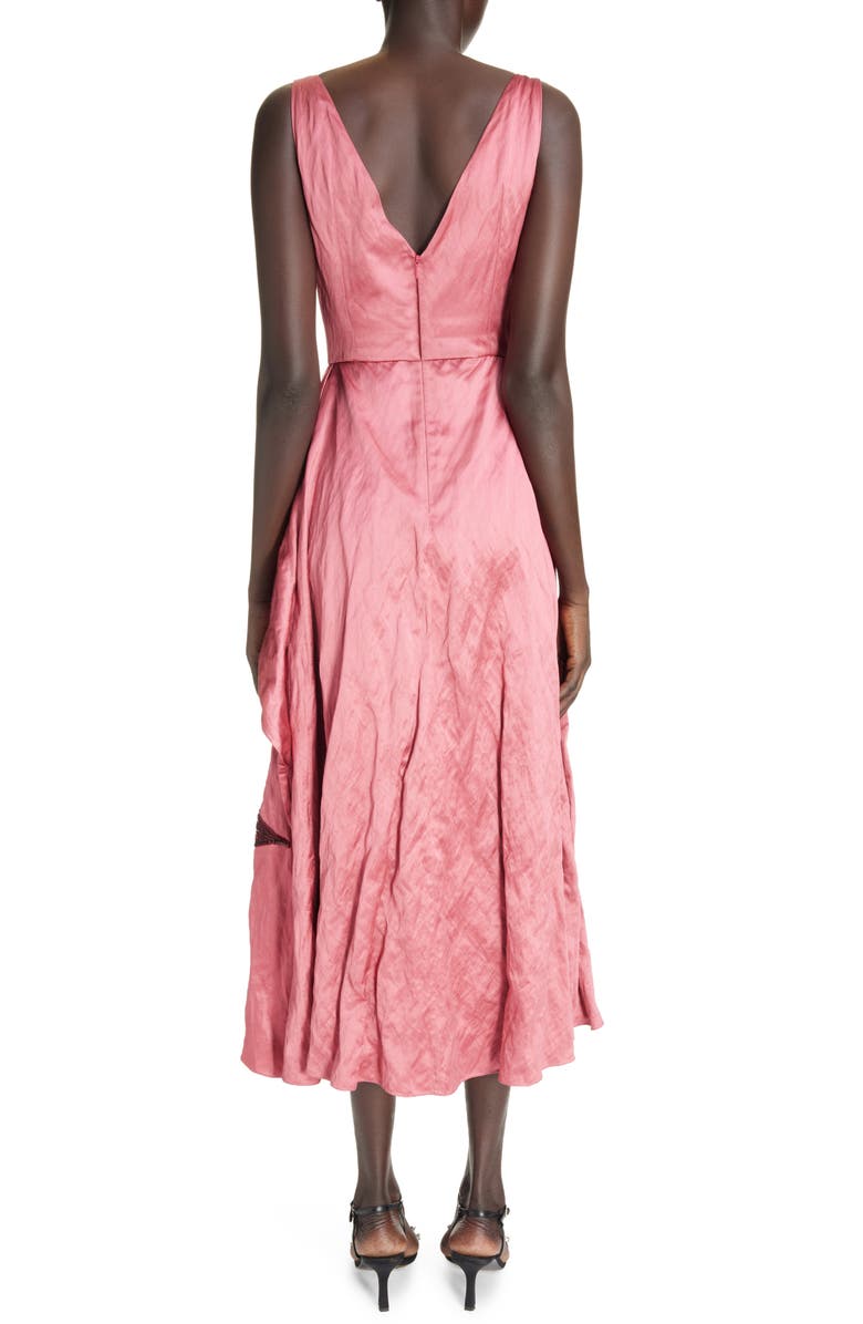 Erdem Beaded Floral Metallic Asymmetric Dress, Alternate, color, 