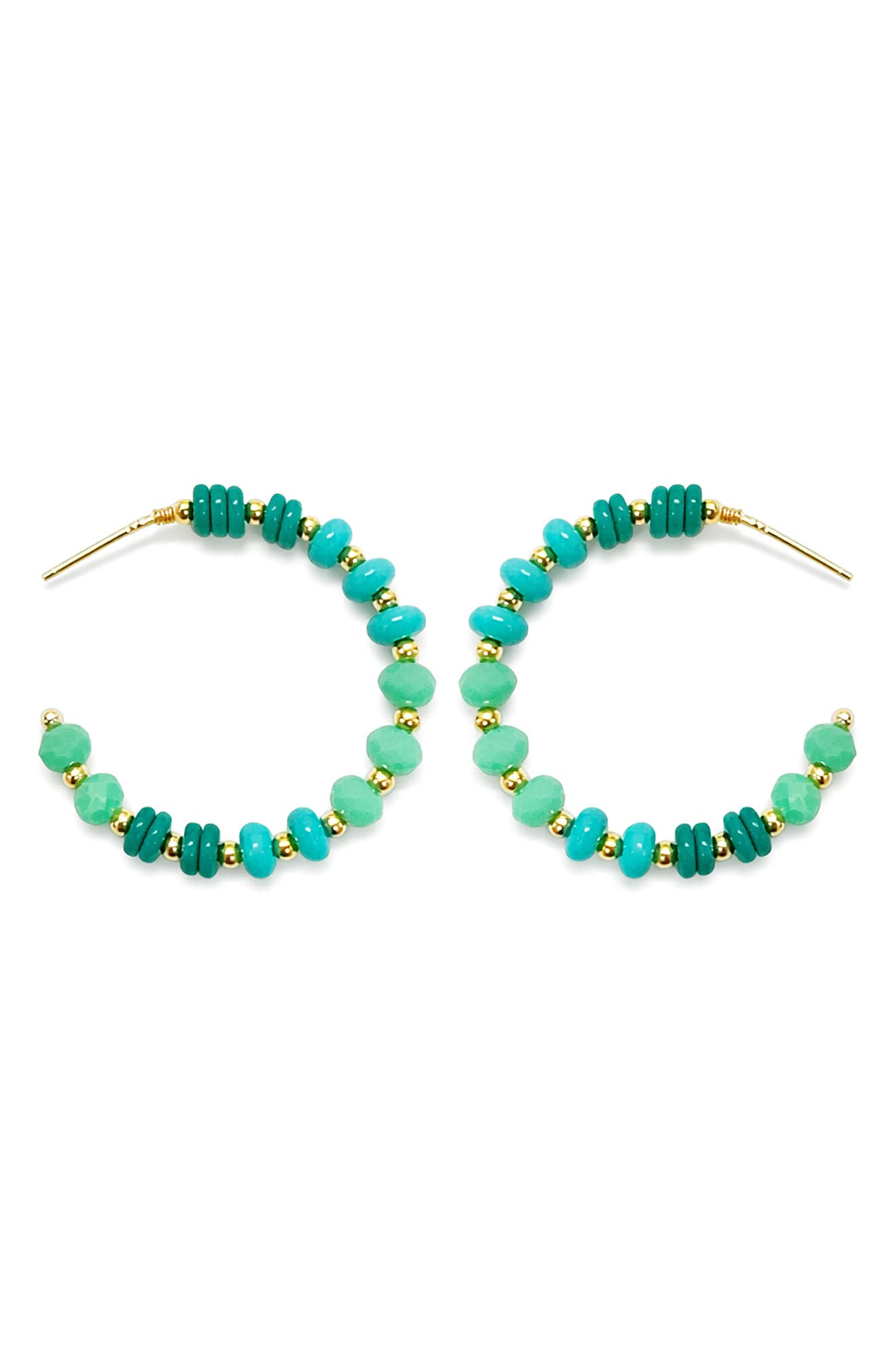 Panacea Beaded Hoop Earrings