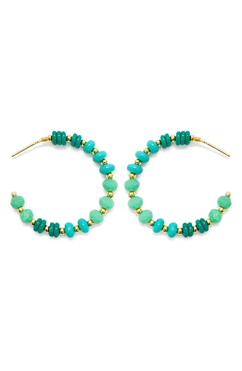 Beaded Hoop Earrings