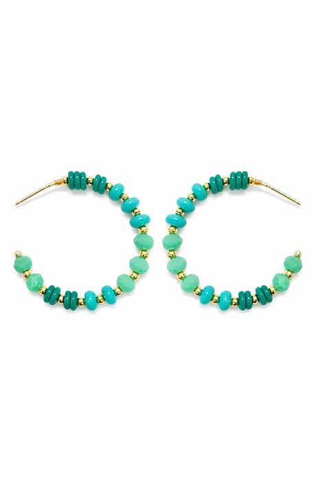 Panacea Beaded Hoop Earrings