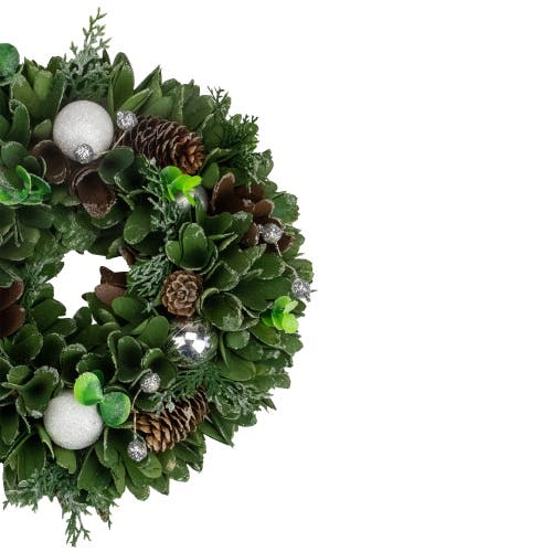 Northlight Artificial Christmas Wreath With Pine Cones And Ornaments In Green
