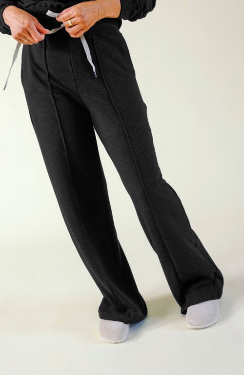 Poplinen Betty Organic Cotton + Tencel Wide Leg Pant In Black