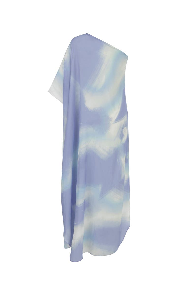 Nocturne One-Shoulder Cape Midi-Dress, Alternate, color,