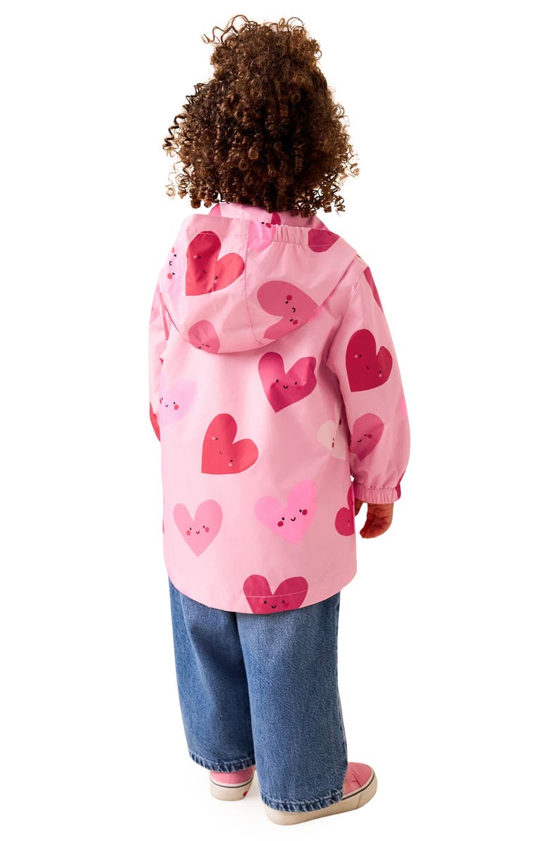 NEXT Kids' Heart Print Rain Jacket, Alternate, color, Pink