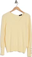 T Tahari V-Neck Snap Cuff Sweater