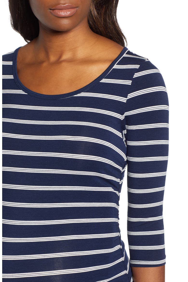 Side Ruched Maternity Dress, Alternate, color, NAVY