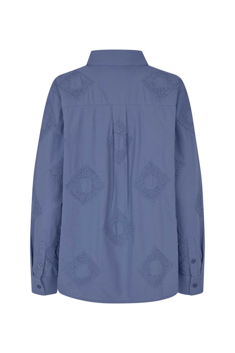 100% Cotton Long Sleeve Collared Shirt, Alternate, color, Bijou Blue