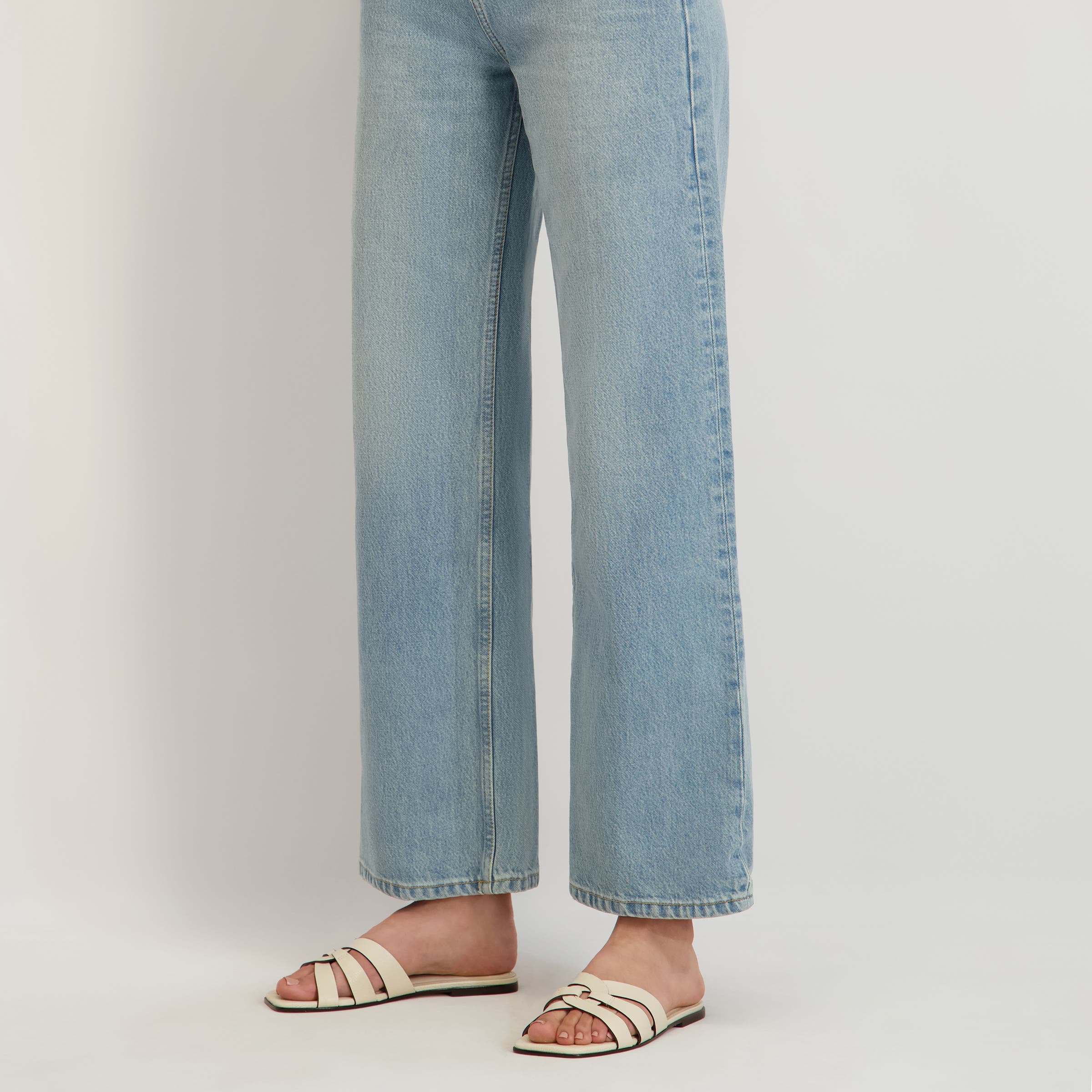 Oxford Flat Sandal, Alternate, color, EGGSHELL