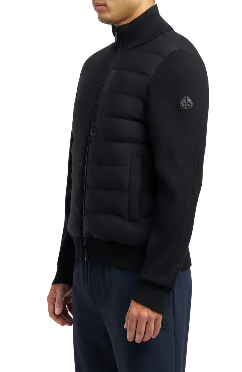 Moose Knuckles Kamet Hybrid Down Jacket, Alternate, color, Blackblack