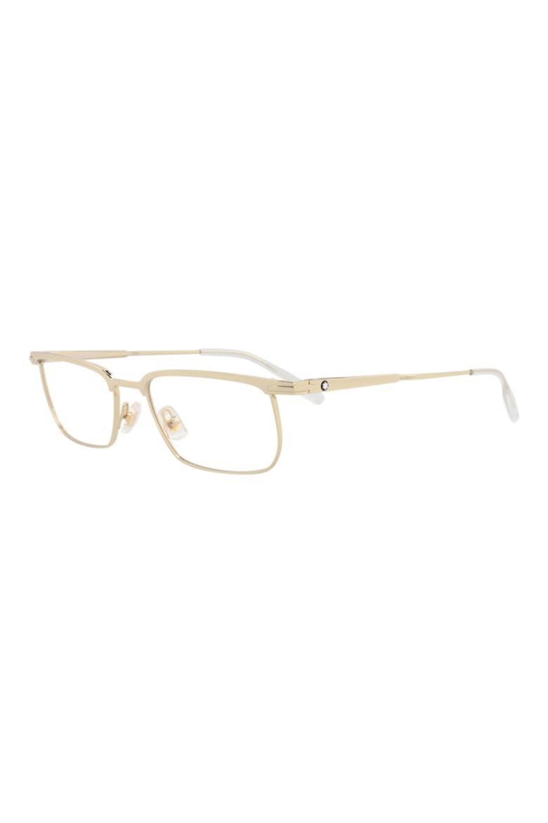 54mm Square Optical Glasses, Alternate, color, GOLD TRANSPARENT