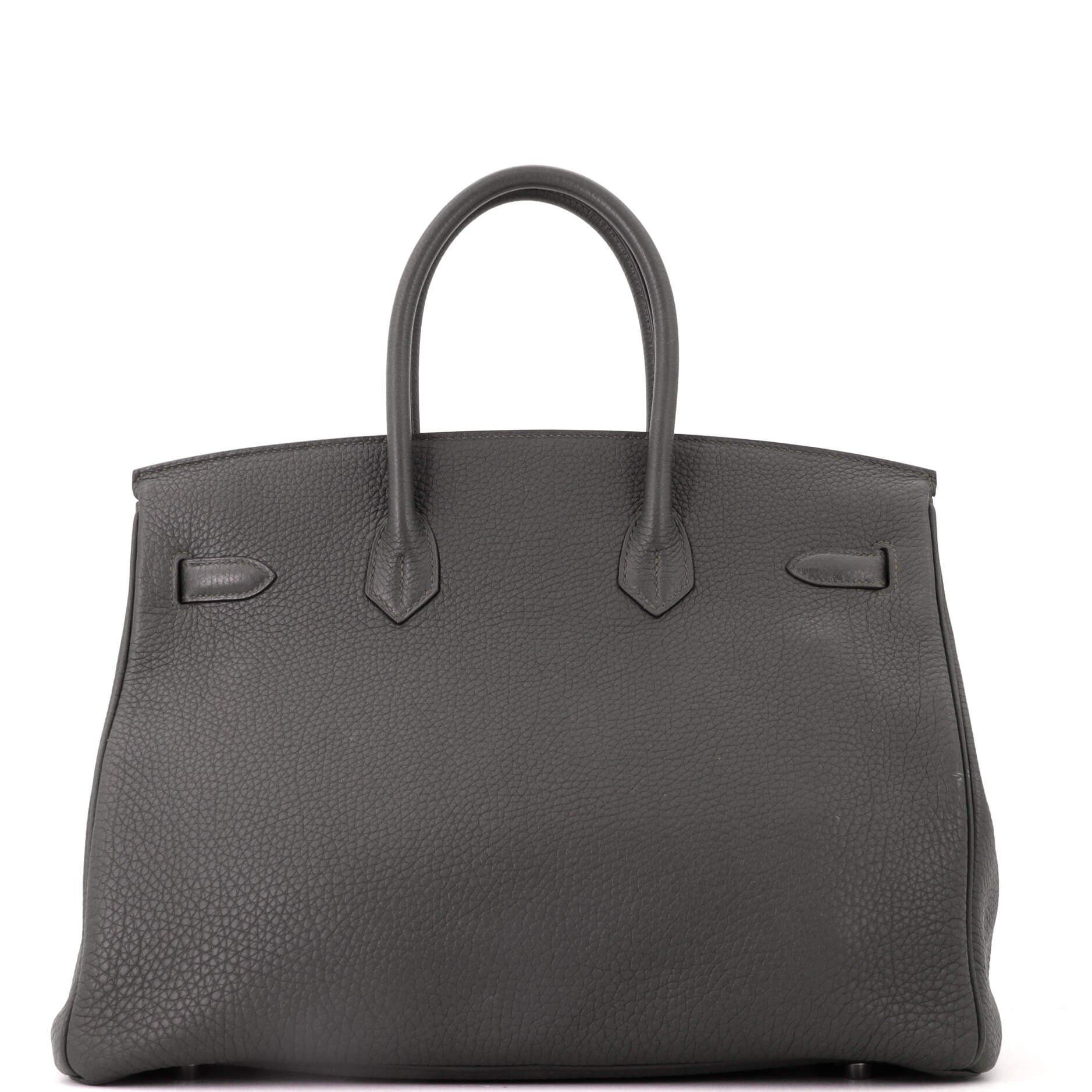 Birkin Handbag Green Togo with Palladium Hardware 35, Alternate, color, Grey