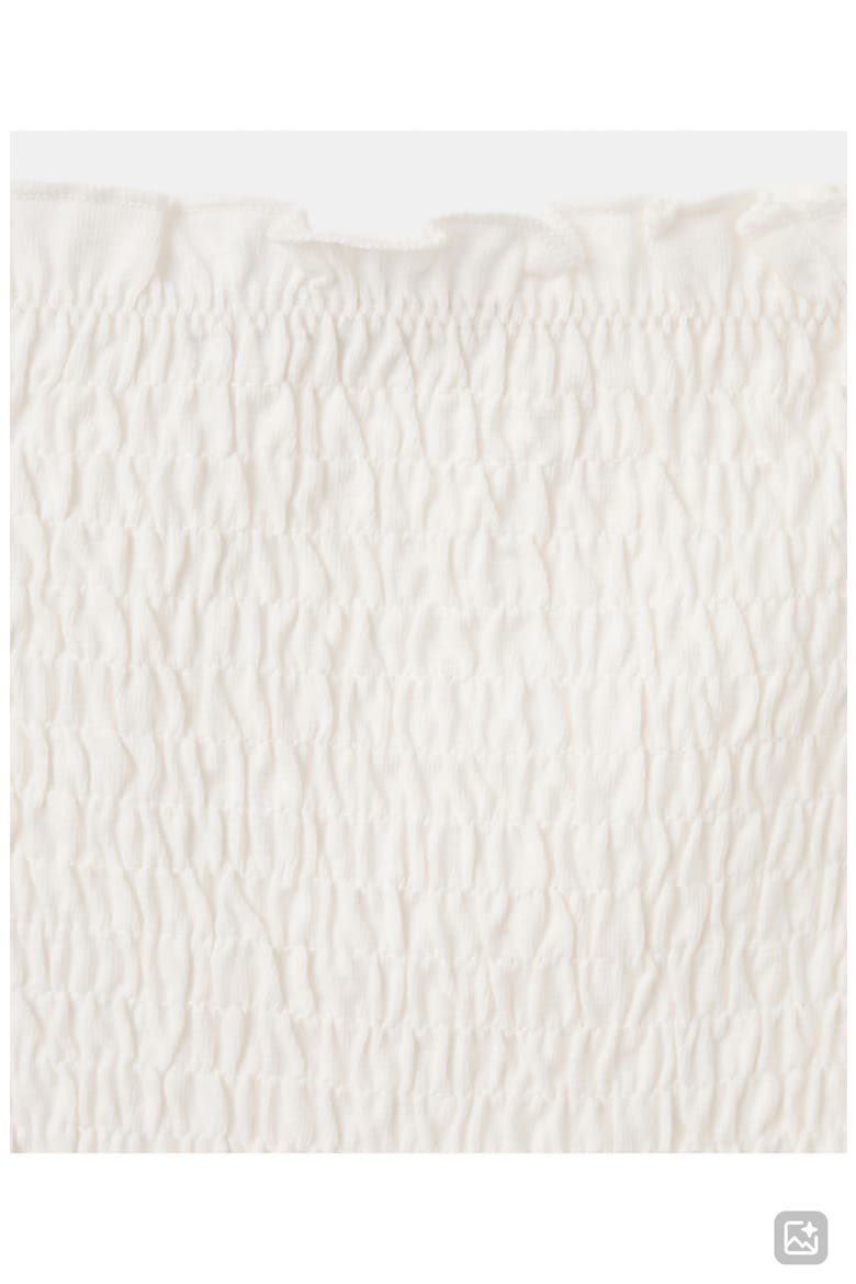 Smocked Ruffle Off the Shoulder Dress, Alternate, color, OFF WHITE