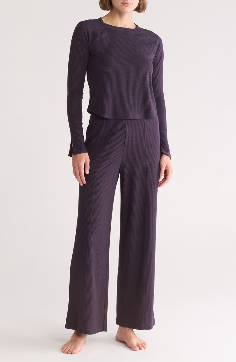 Honeydew Work from Home Rib Pajamas, Main, color, 