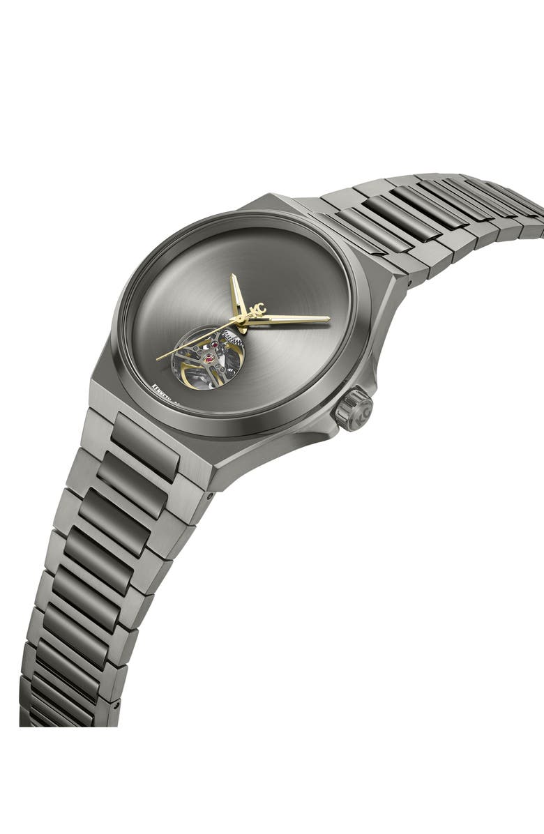Kenneth Cole New York Automatic Bracelet Watch, 43.5mm, Alternate, color, Gunmetal
