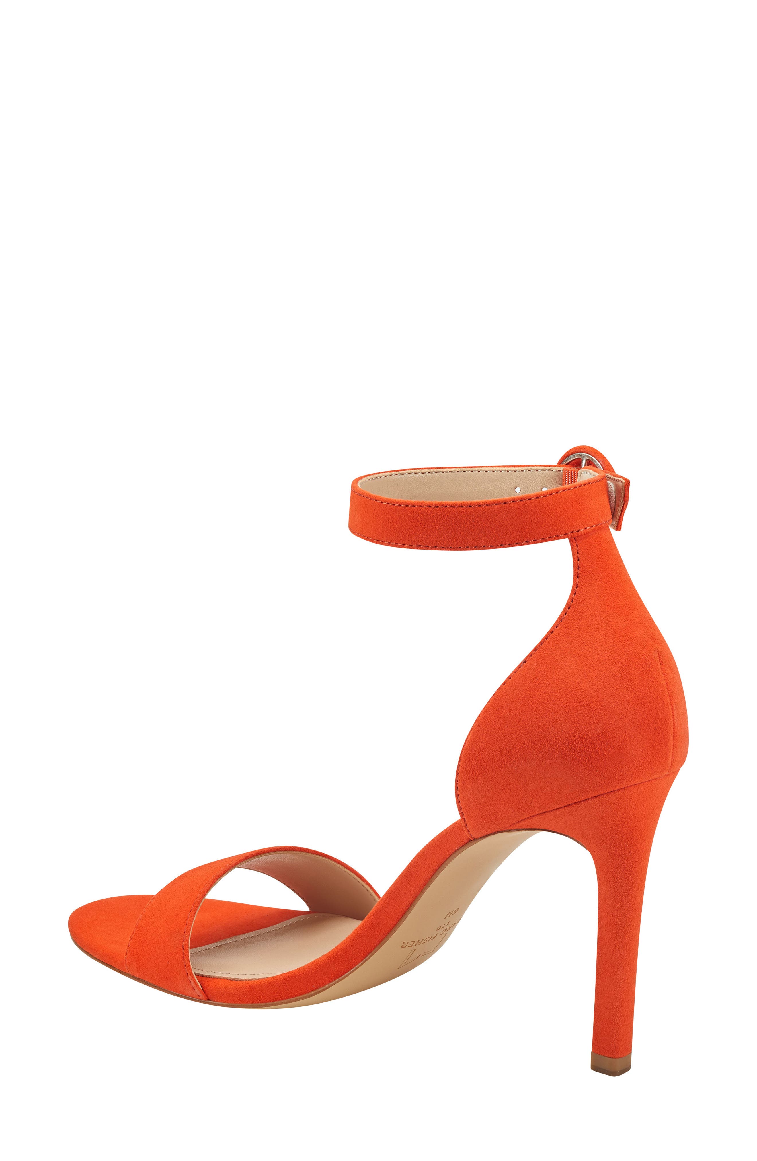 Kora Ankle Strap Sandal, Alternate, color, WARM TANGERINE SUEDE