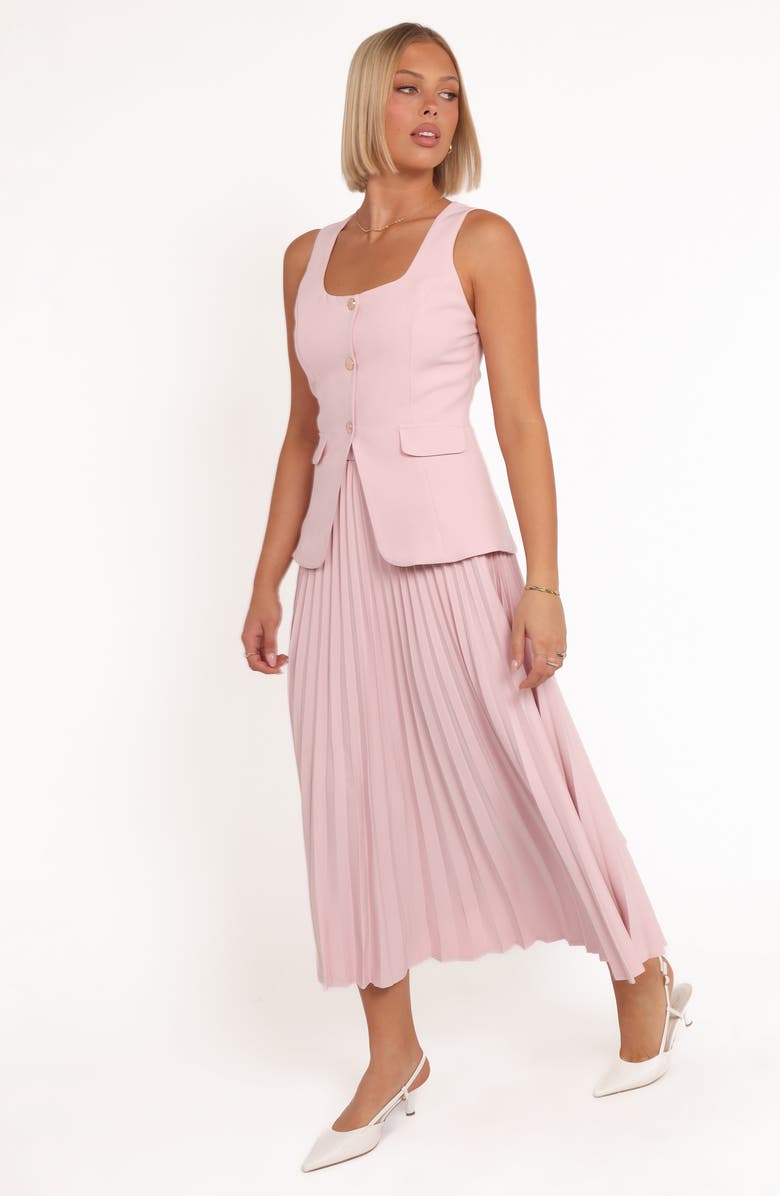 Petal & Pup Liliana Pleated High Waist Midi Skirt, Alternate, color, 