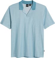 BOSS Pye Textured Johnny Collar Polo