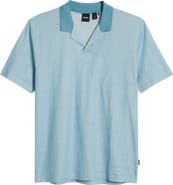 BOSS Pye Textured Johnny Collar Polo
