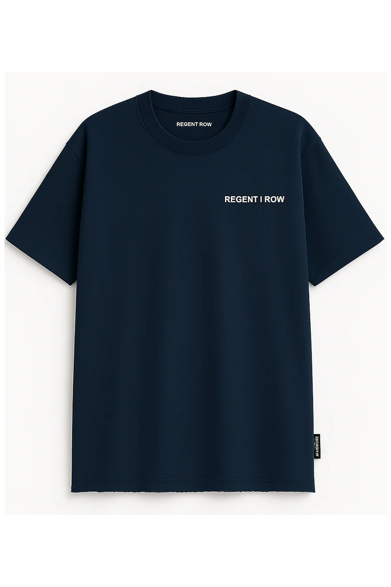 Men’s Organic Cotton T-Shirt Navy Blue | Classic Crew Neck Short Sleeve Tee with Logo, Soft Breathable Casual Top, Main, color, Navy