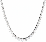 Leni James The Liz 3 Prong Graduated Tennis Necklace